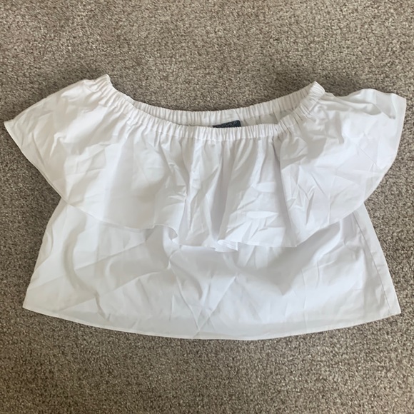 Top shop white cropped blouse - Picture 1 of 3